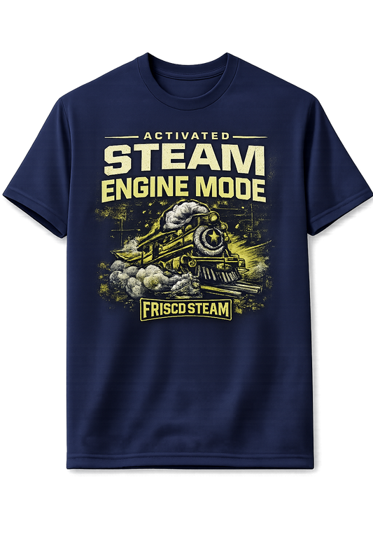 Steam Engine Mode Tee Navy